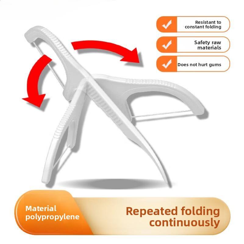 Orthodontic Plastic Dental Floss Picks Ergonomic Floss Sticks with Grip Design for Effective Cleaning