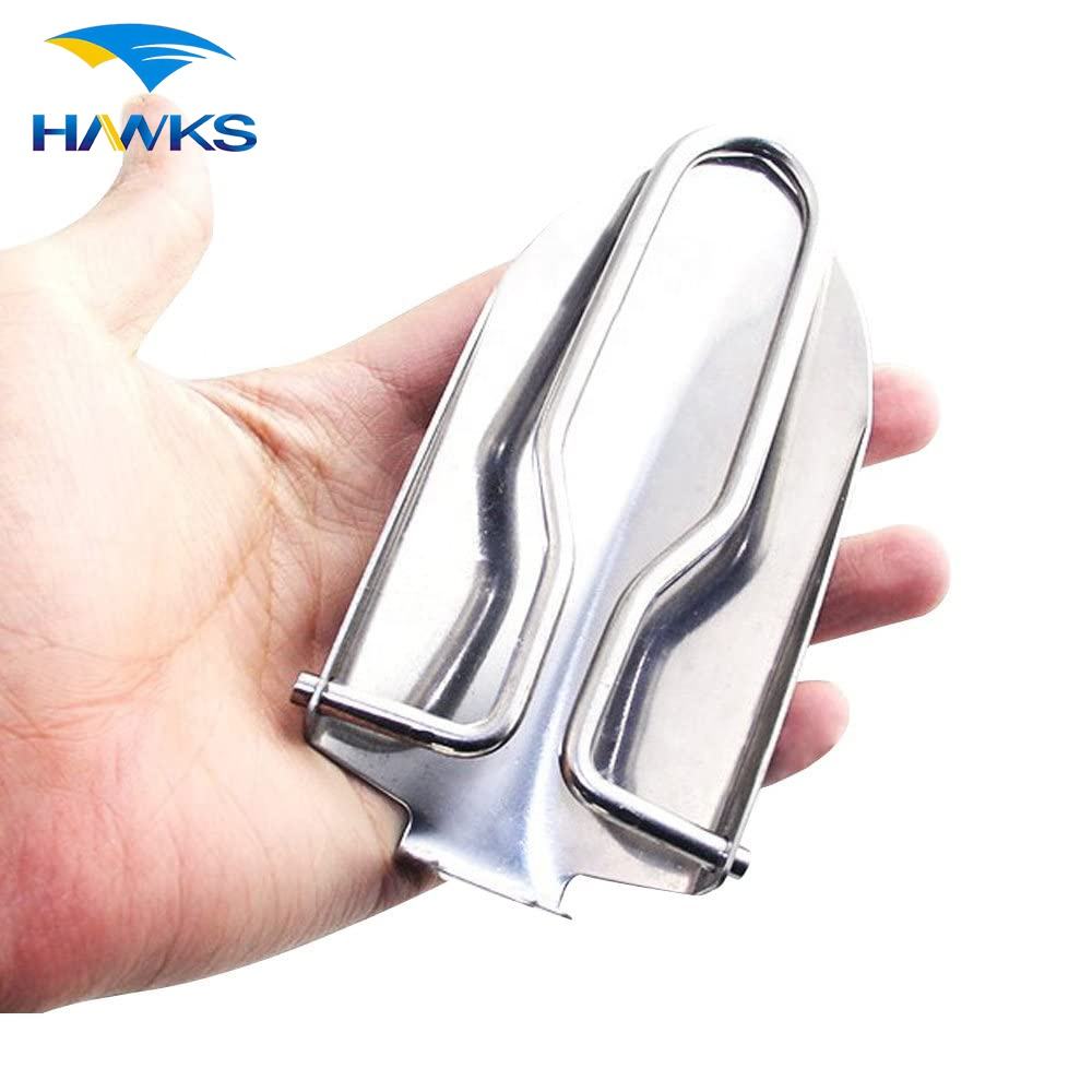 CL2T-SM101S Wire Handle Lightweight Stainless Steel Mini Folding Trowel Garden Shovel With Carrying Pouch for Camping