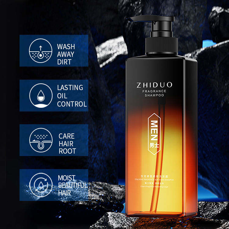 OEM ZHIDUO Cleansing Scalp Anti-Dandruff Cologne Fragrance Oil Control Men's Shampoo 500 ml