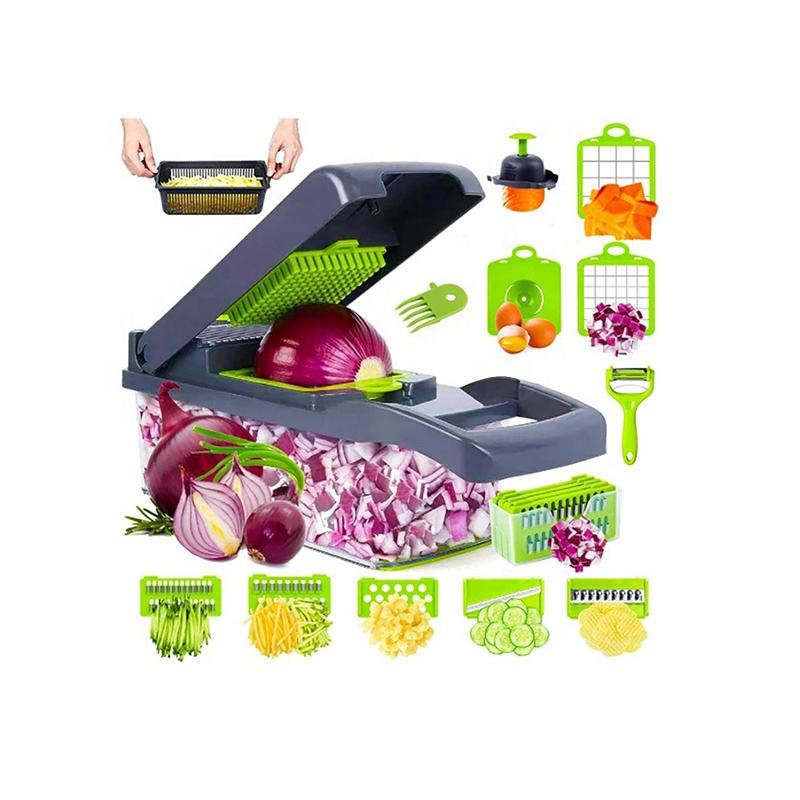16pcs in 1 Multi-functional Fruit & Vegetable Tools Manual Fruit Cutter Onion Slicer Veggie Slicer Food & Vegetable Chopper