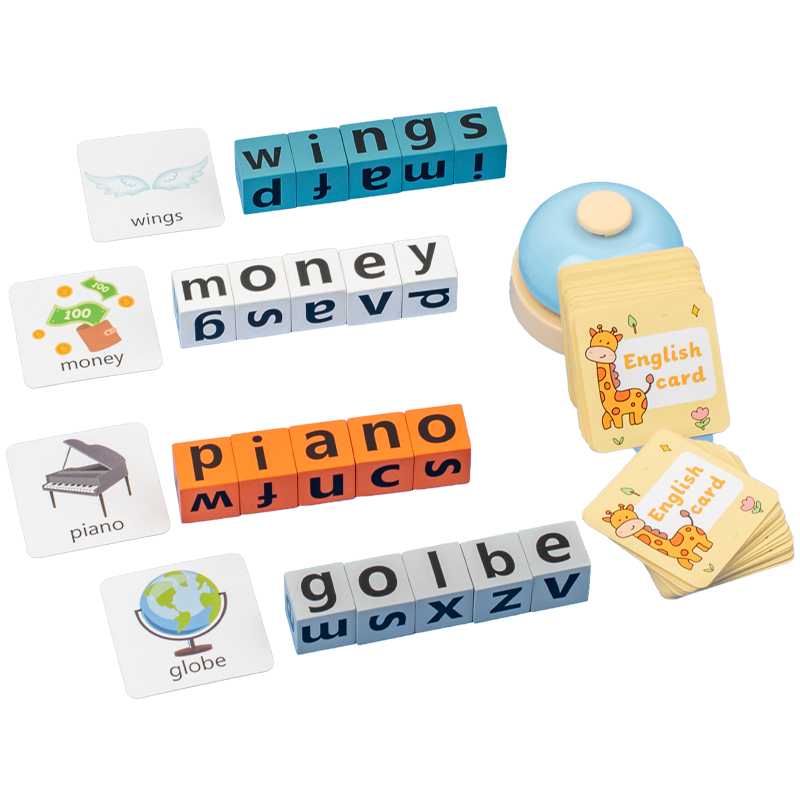 Montessori English Battle Spelling Words Games Cartoon Card Children Educational Learning Teaching Aids Toys for Kids Boys Girls