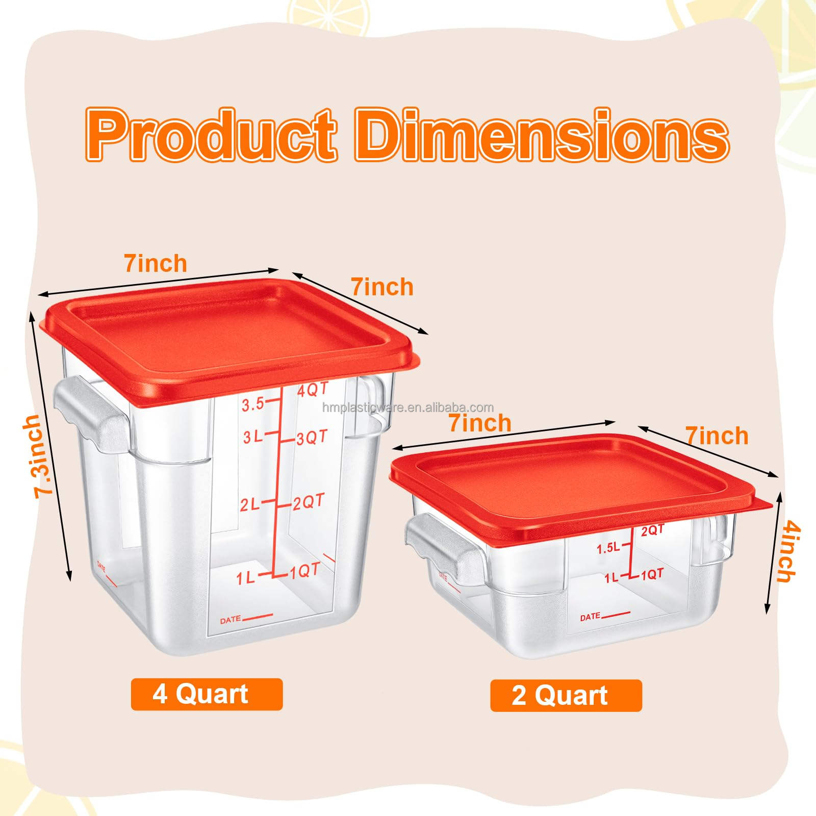 Airtight Sealing Stackable Plastic Food Container with Secure Lid Commercial Restaurant Kitchen Food Storage Container