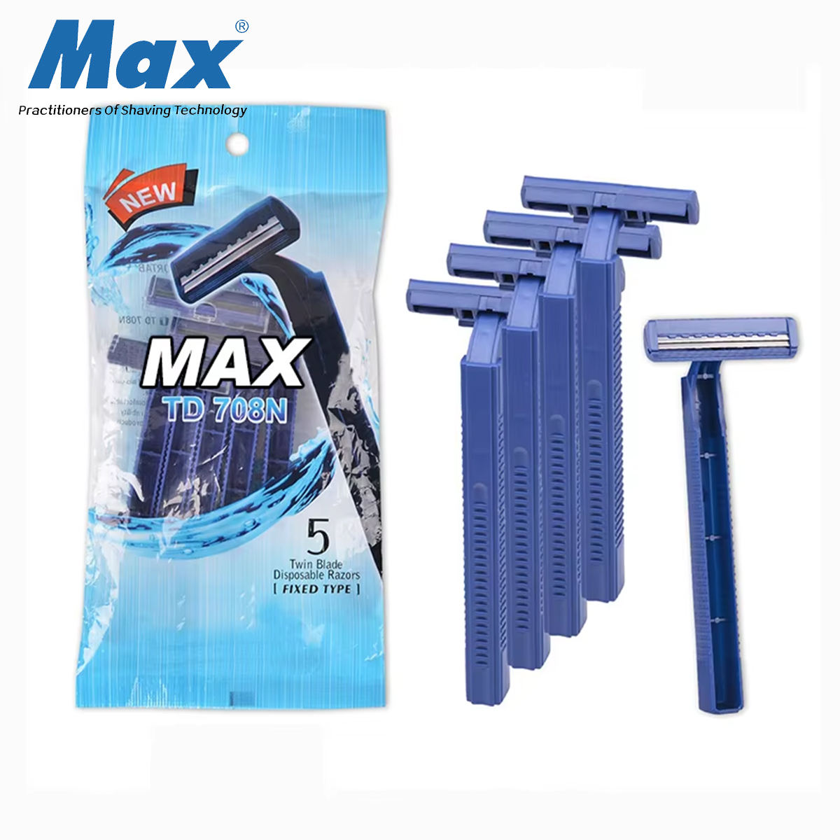 Cheap Shaver 2 Twin Blade Disposable Shaving Straight Facial MAX Razor for Men Custom Brand Sweden Imported Blade