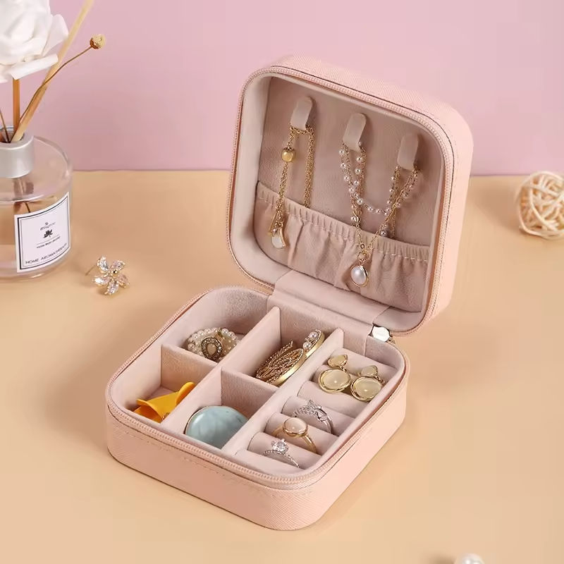Wholesale Hot Sale Small Waterproofing Women Necklace Jewellery Box Earring Case Travel Jewelry Cases Box