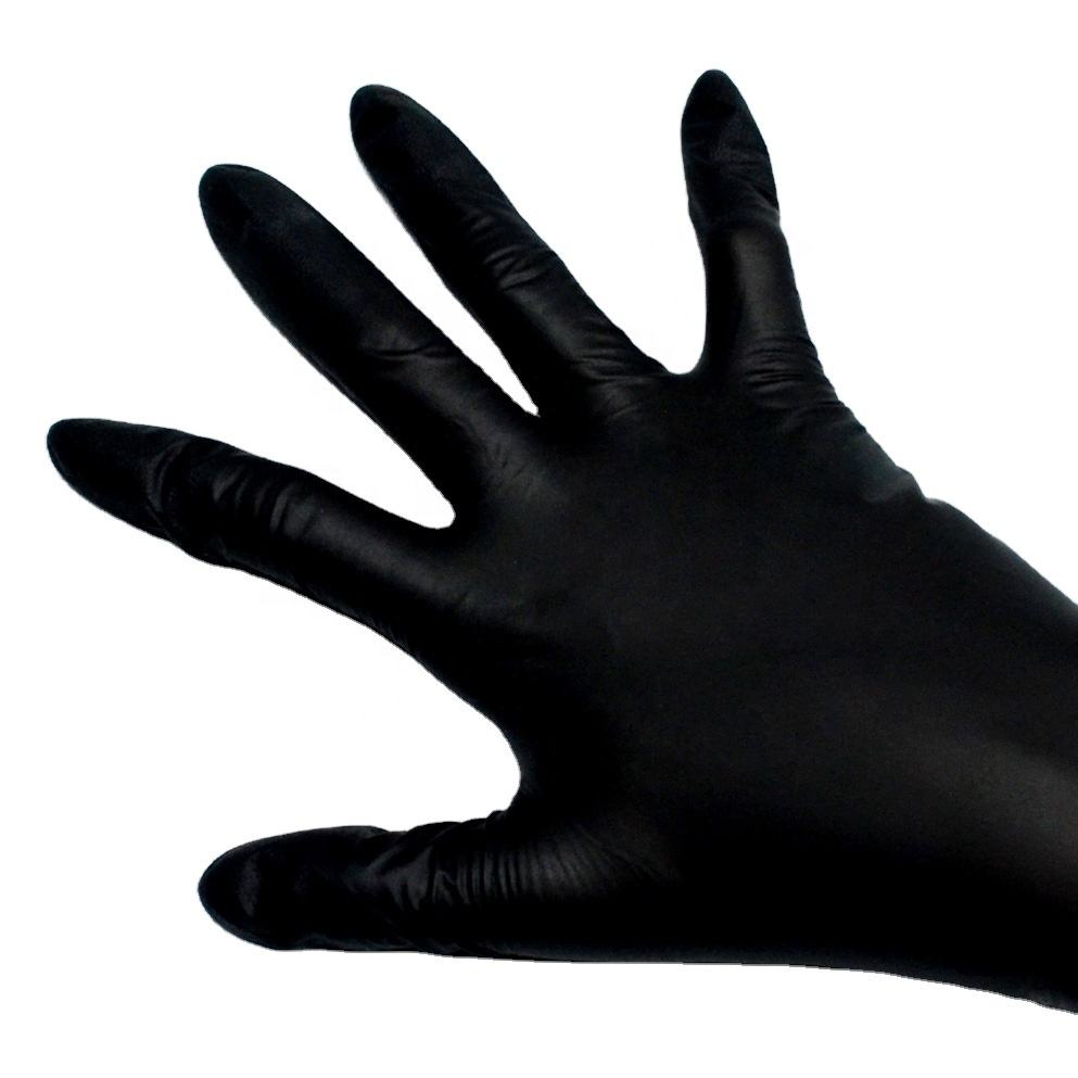 Nitrile Glovee Heavy Duty Industrial Grade Disposable Powder Free Glovee Black for Tattoo Beauty Care