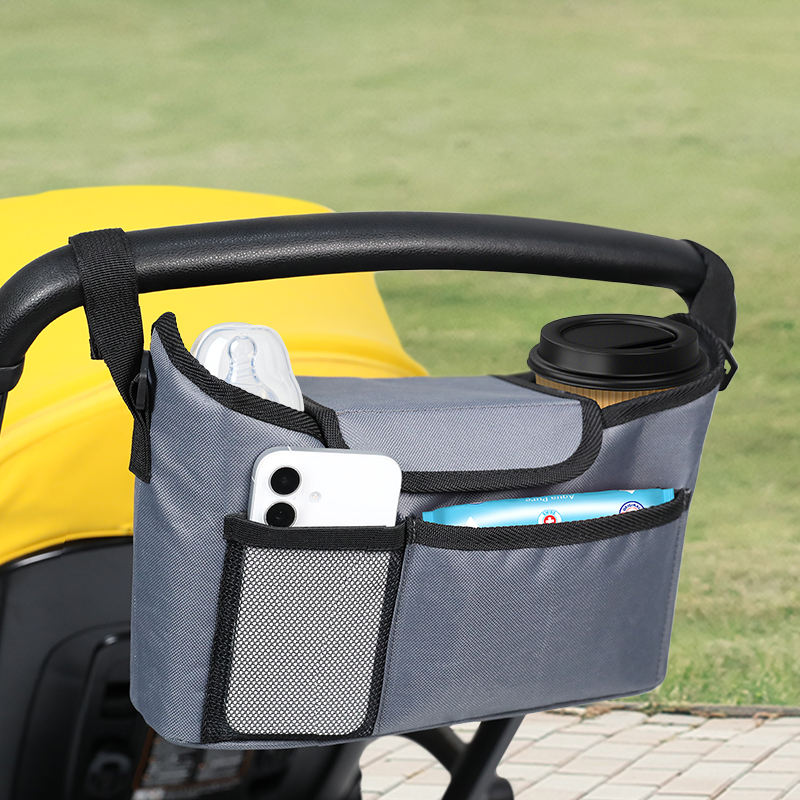 Factory Wholesale Samples Available Universal Stroller Portable Storage Bag Detachable Storage Pouch Polyester Water Resistant