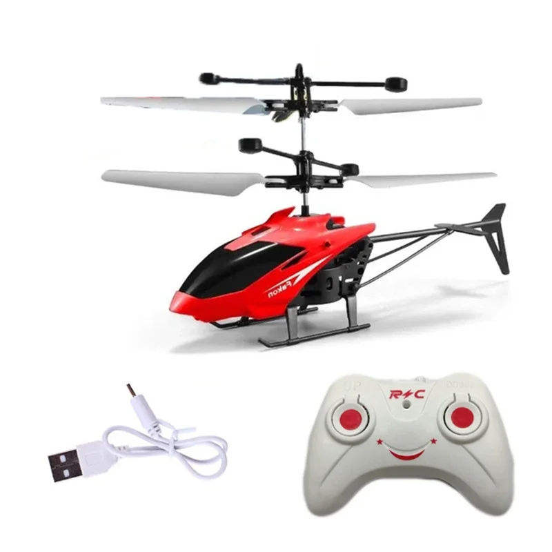 Mini RC Helicopter Rechargeable RC Drone Fall-Resistant Remote Control Helicopter Kids Outdoor Play Beginner Plastic Electric