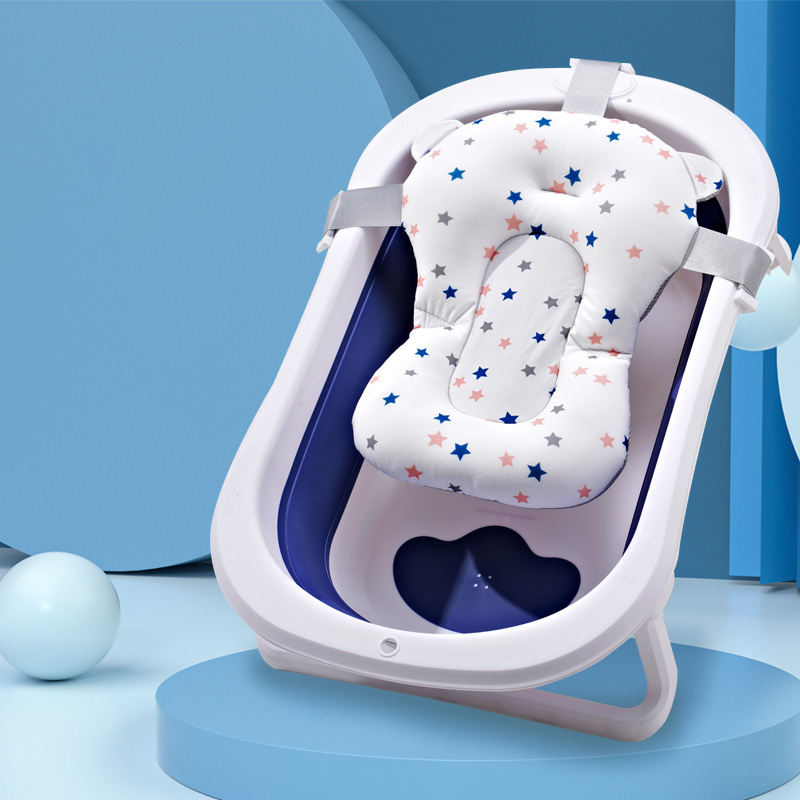 Baby Bath Seat Infant Bathing Seat Support Mat Adjustable Comfortable Non-Slip Baby Shower Net Bathtub Sit up Mesh for Newborn