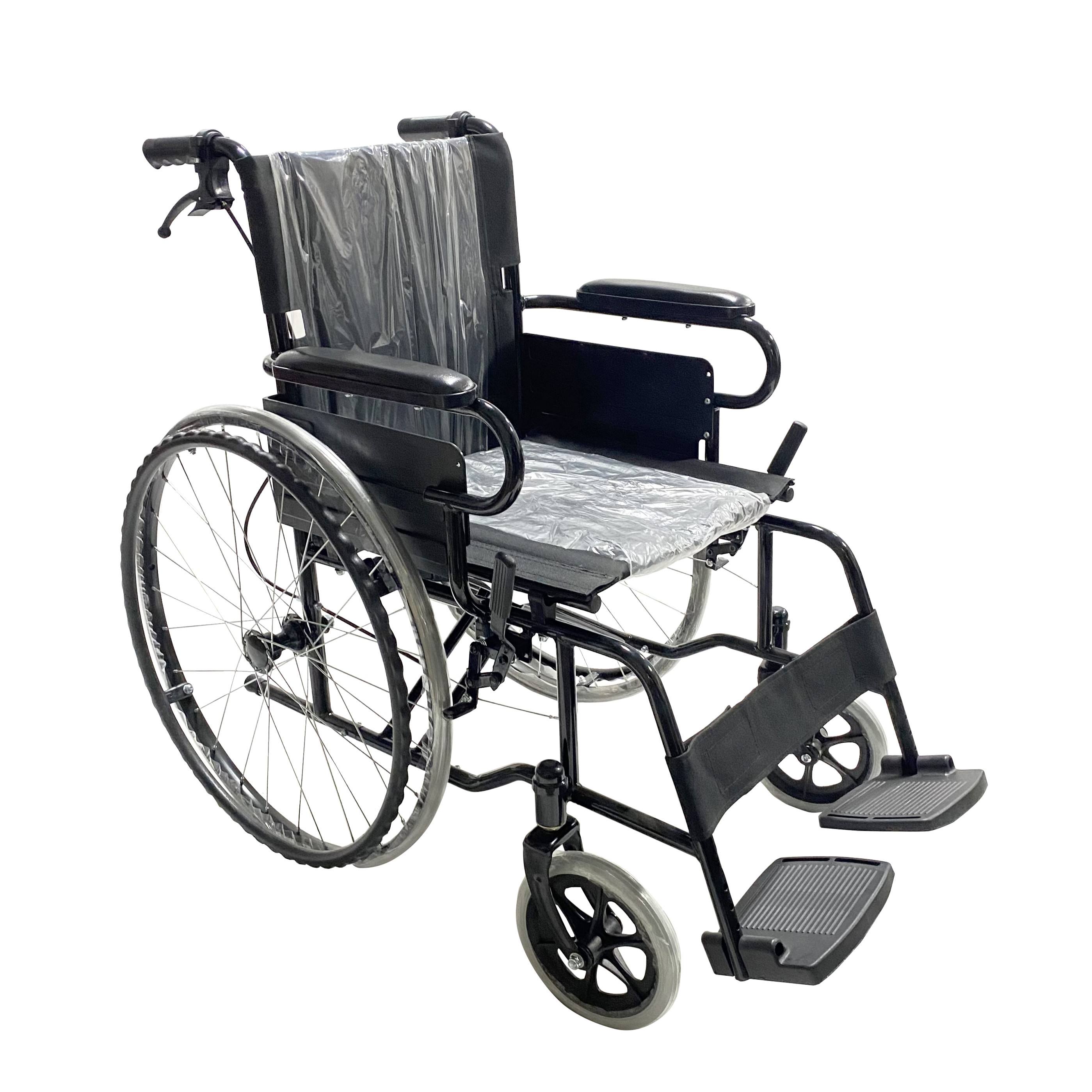 Hospital Multifunctional Disabled Patient Hand Push Light Weight Foldable Wheel Chair Steel Wheelchair