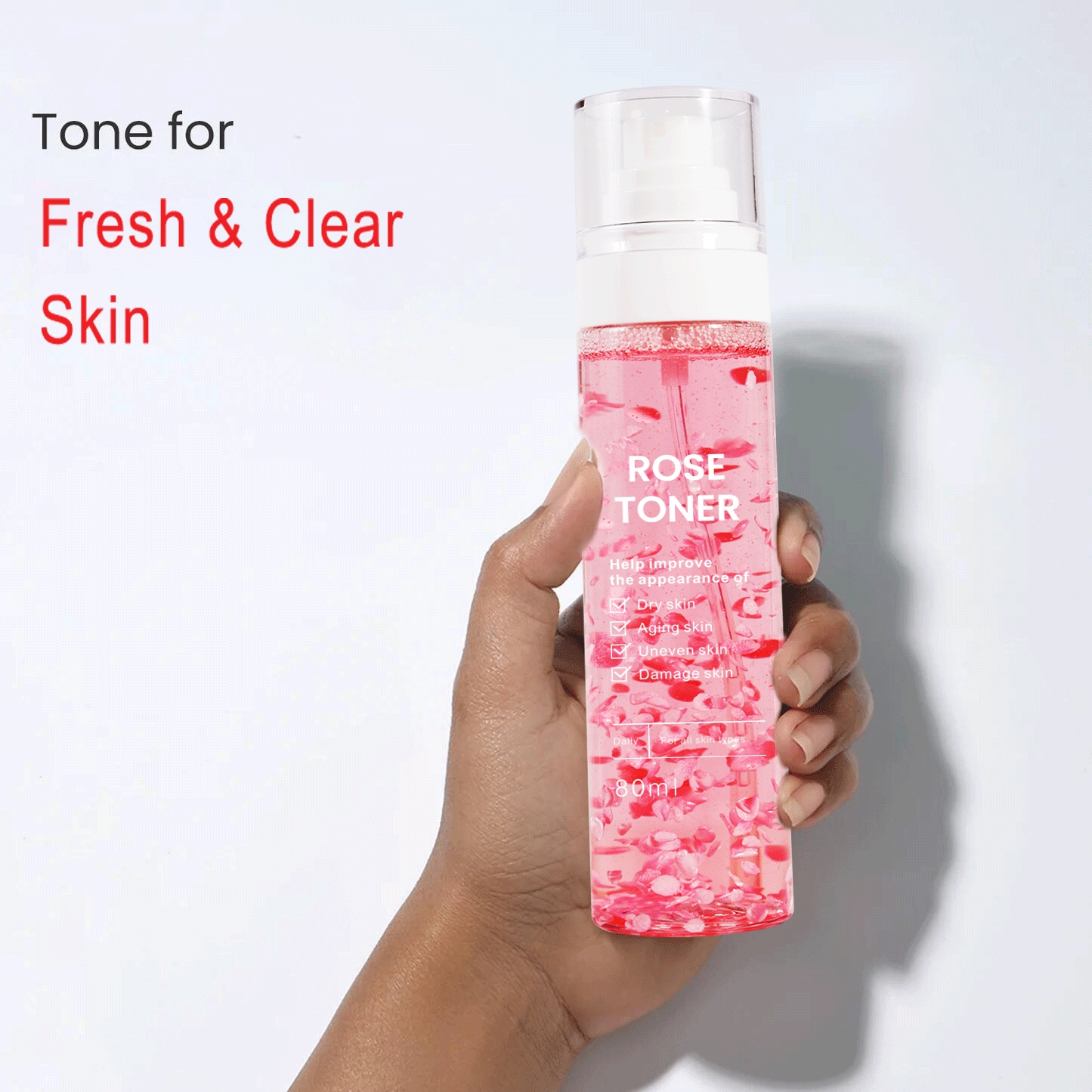 100 g Natural Organic Rose Water Toner Face Spray Skin Care Vegan Korean Skincare Hydrating Facial Mist for Face