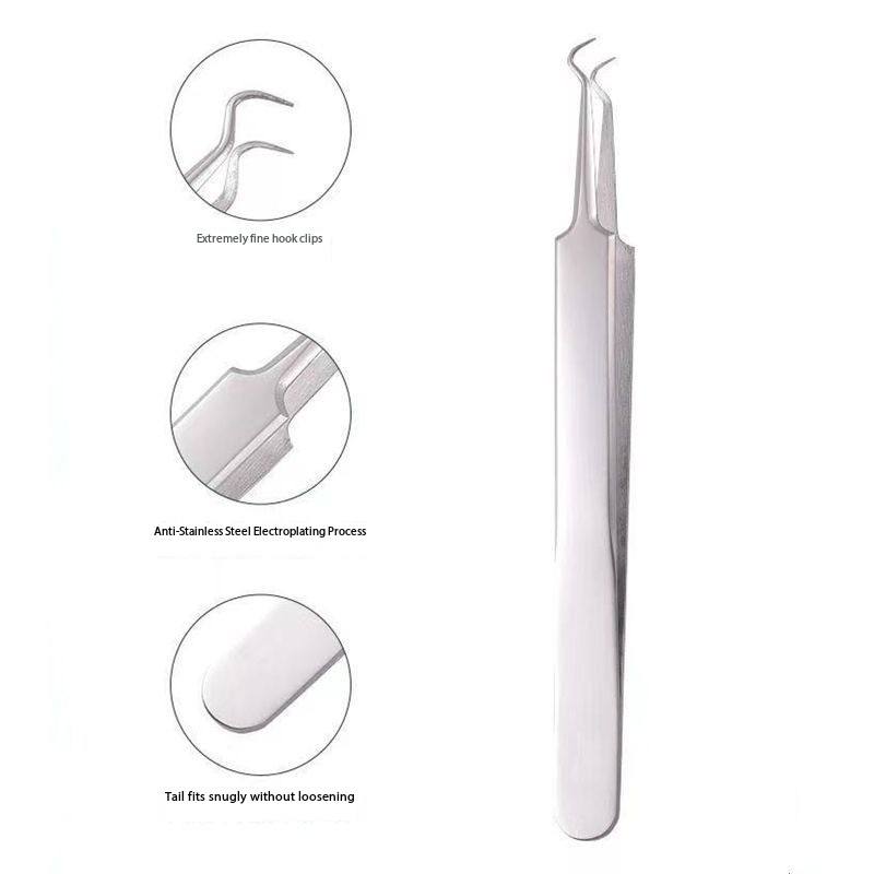 5-Piece Stainless Steel Facial Pore Cleaning Tools Kit with Acne Treatment Blackhead Remover & Pore Shrinking Pimple Extractor