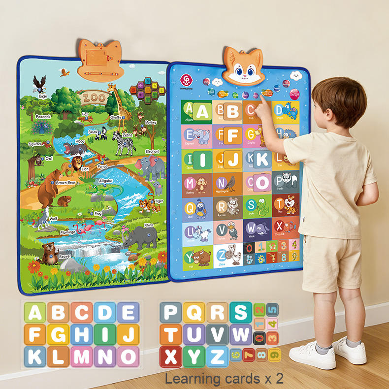 Custom Kids Educational Toys Learning Machines Electronic English ABC Wall Charts Interactive Alphabet Talking Posters