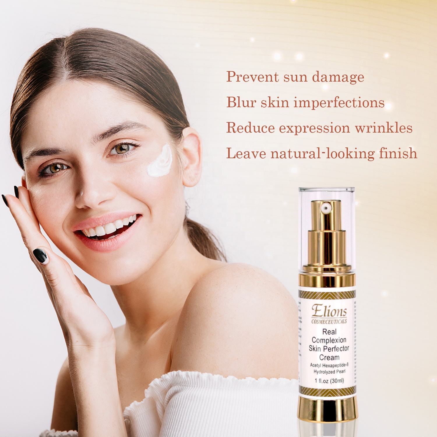 SPF30 PA+++ Chemical Mineral Sunscreen Cream Foundation Face Makeup Base Skin Tone Corrector Whitening UV Rays Blocker