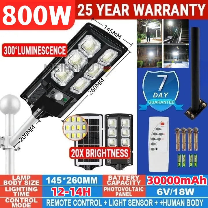 BUY 1 TAKE 1】Solar Street Light 3000W Solar Light Outdoor Waterproof IP67 2000W 1000W Solar Lamp 2835LED Garden Light Automatically Night Light Flood Light Intelligent Sense With Remote Christmas Lights