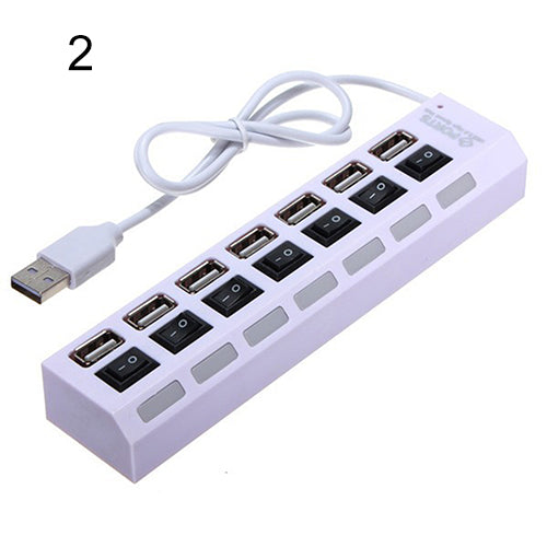 With Switch Hub Usb 7 Bit Splitter 7 Port Usb Hub One Drag Seven Hub Converter