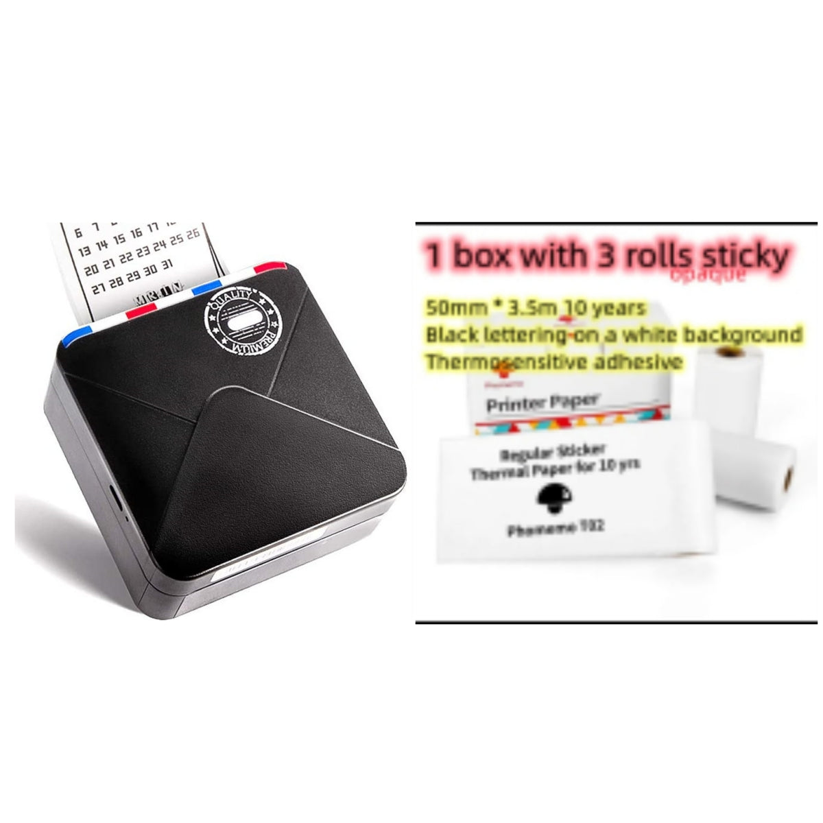 Pocket Small Mini Bluetooth Handheld Portable Thermal Printer