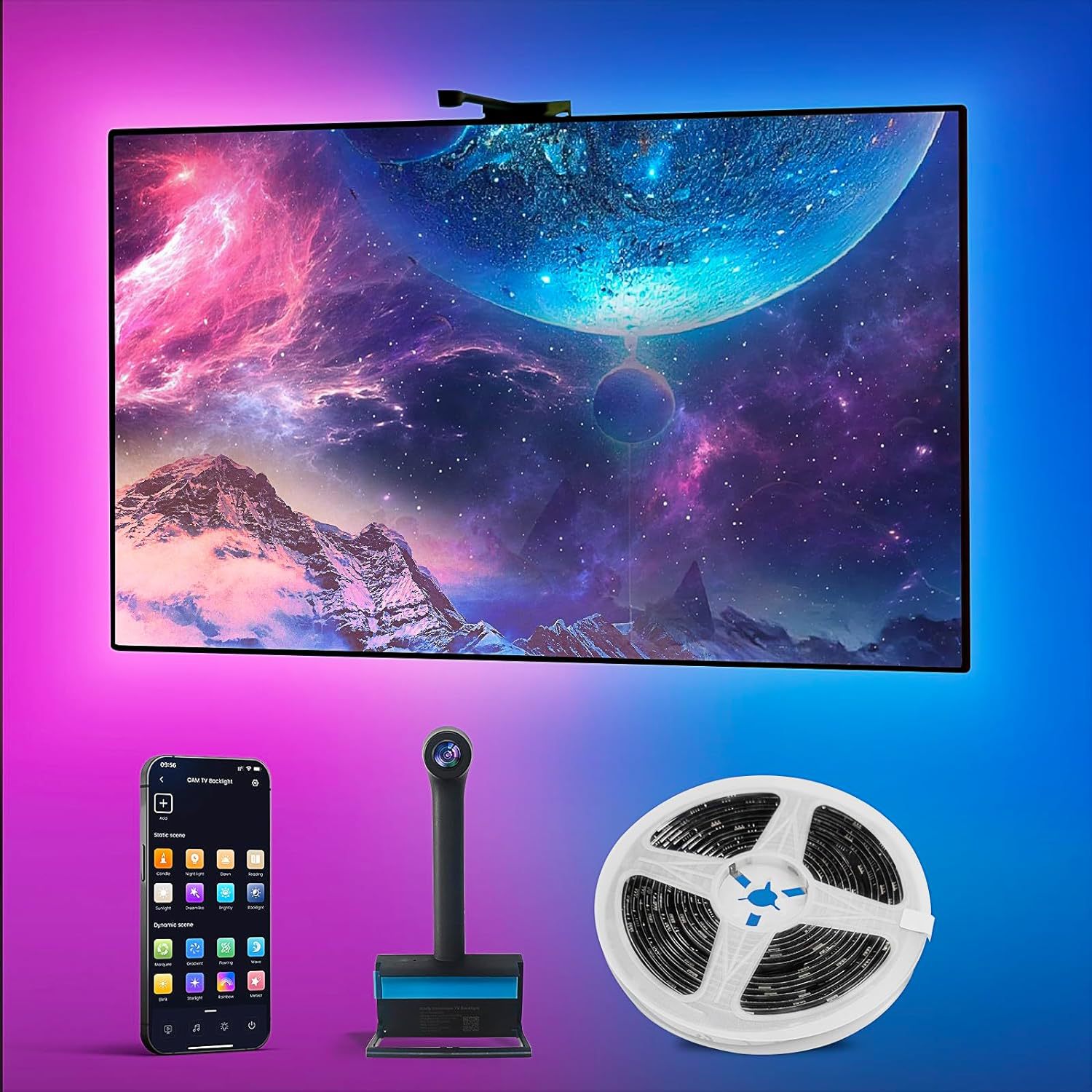 Led Light Bar Bluetooth Synchronous TV Background With Screen Light Strip