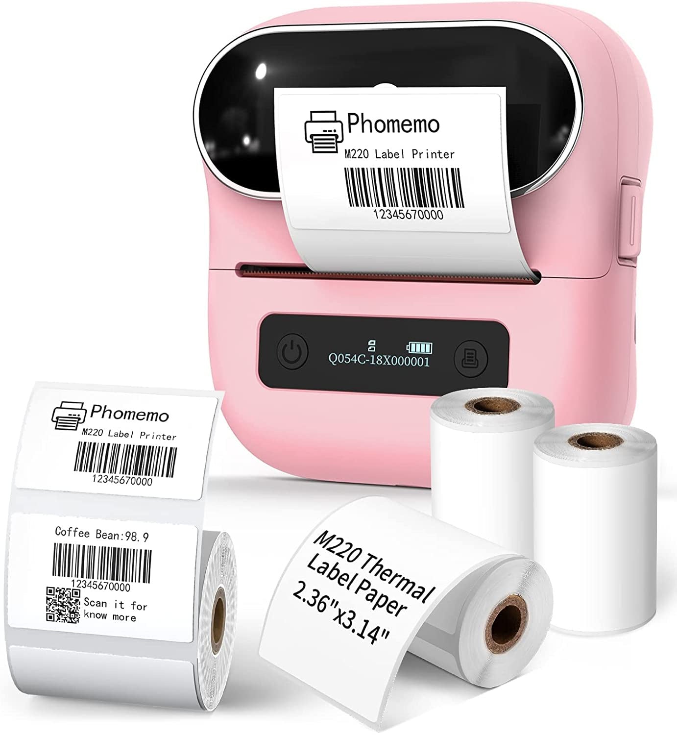 Mini Bluetooth Thermal Barcode Sticker Small Label Printer Household