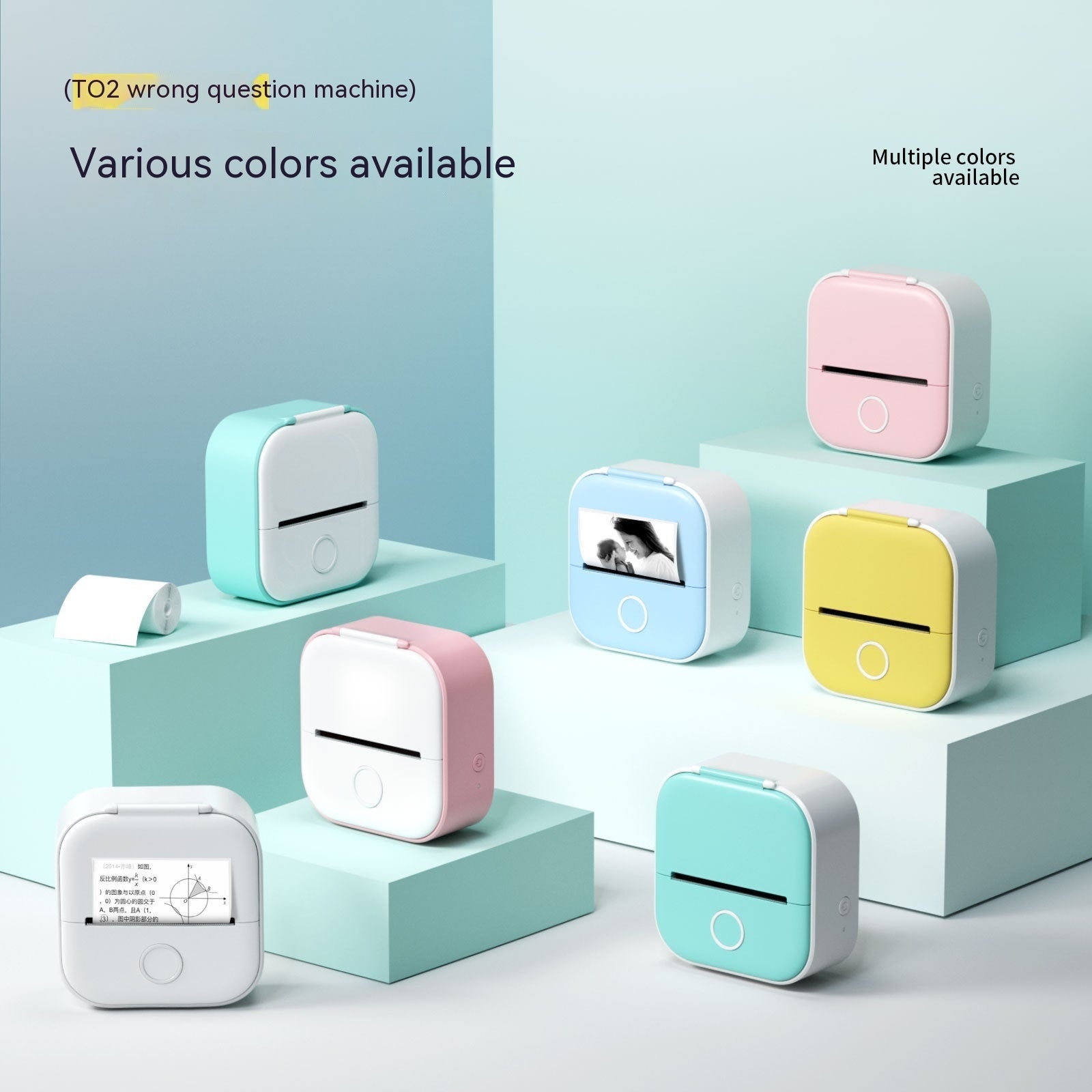 Portable Mini Thermal Label Printer Home Photo Printer Student Wrong Question Bluetooth-compatible Mini Label Printer Price Tag
