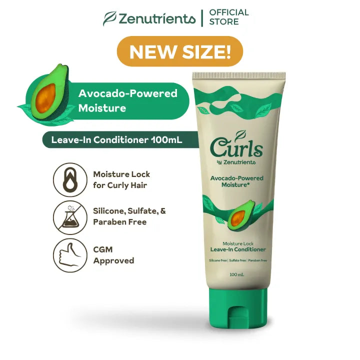 Curls Leave-In Conditioner 100mL with Avocado & Tea Tree (Protein-Free, Curl Define & CGM)