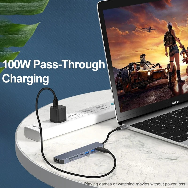 Type-C 7-in-1 Multi-port USB Hub For PCs And Laptops