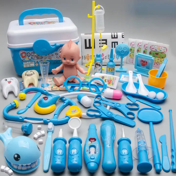 38/43/53PCS Doctor Toy Set Doctor's Uniform Doctor Nurse Cosplay Doctor Kit Toys Gift for Kids