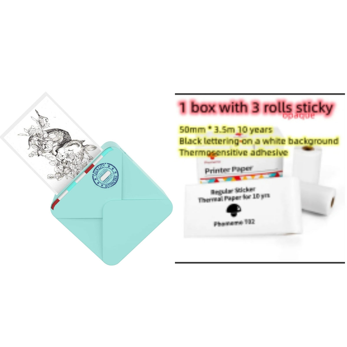 Pocket Small Mini Bluetooth Handheld Portable Thermal Printer