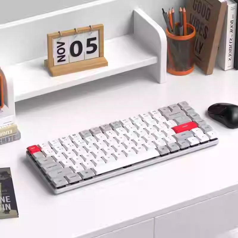 Office Silent Low-Profile Mechanical Tri-Mode Bluetooth Keyboard