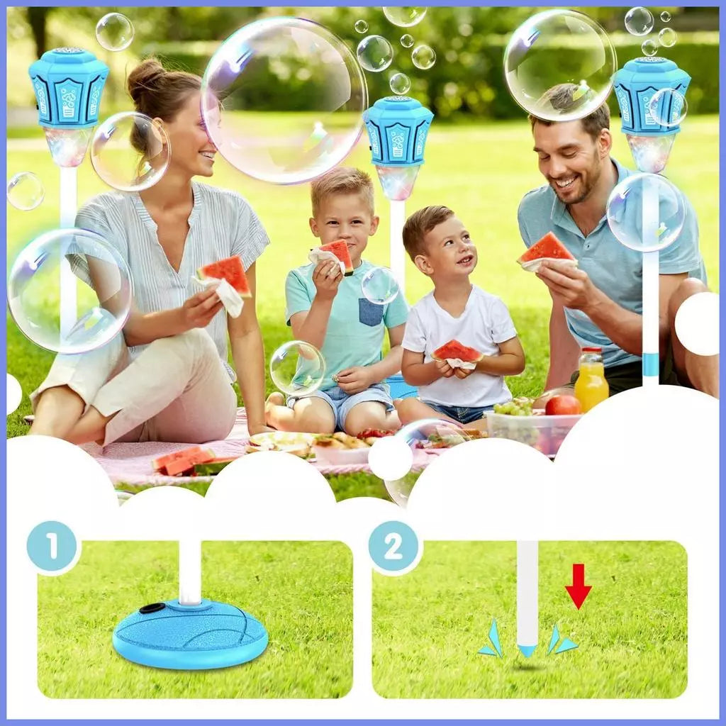 Standing Bubble Machine Portable Automatic Outdoor Toys Standing Bubble Machine for Party for Indoor Backyard shuosph